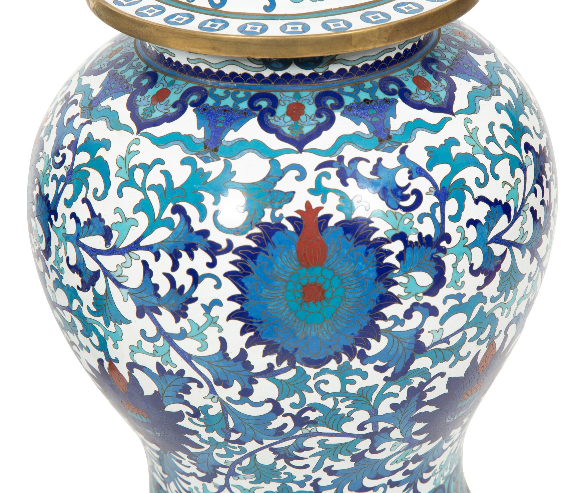 A Pair of Chinese Cloisonné Jars