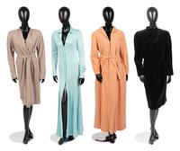 Five Halston Pieces: One Two-Piece Ensemble, Two Dresses, One Ultrasuede Dress Attributed to Halston, 1970s