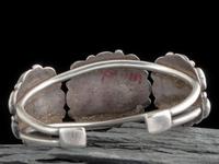 Navajo Silver and Turquoise Cluster Cuff Bracelet