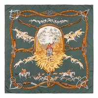 Hermès, Four Printed Silk Scarves