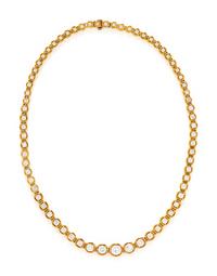 YELLOW GOLD AND DIAMOND RIVIÈRE NECKLACE