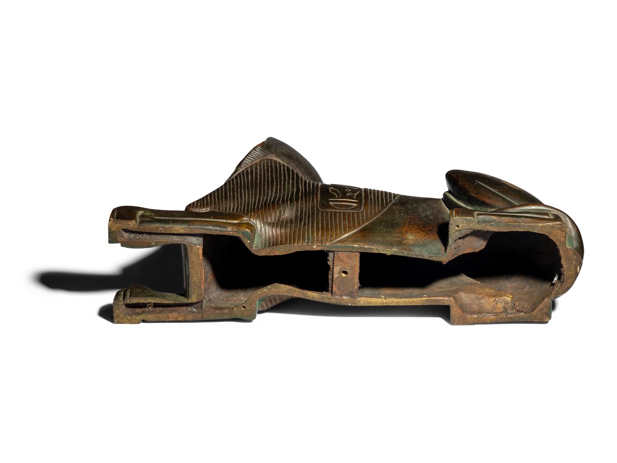 An Egyptian Style Bronze Sphinx