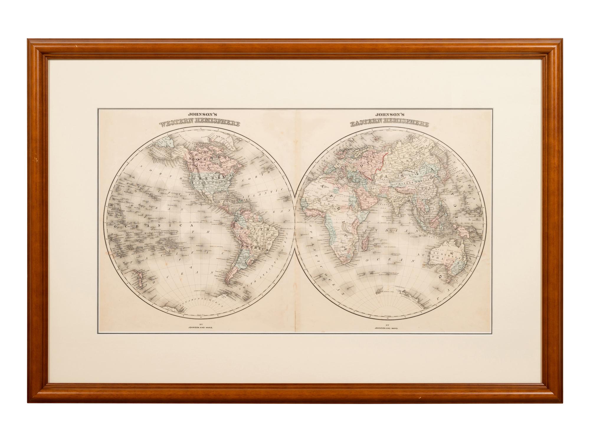 Five Framed Maps Pertaining to Illinois and the Surrounding States
