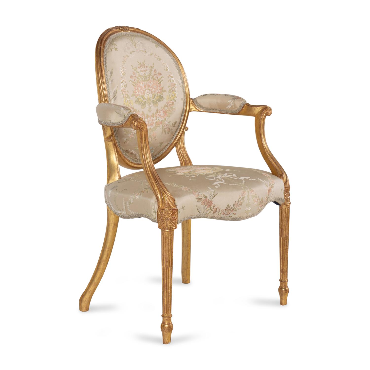 A George III Giltwood Armchair