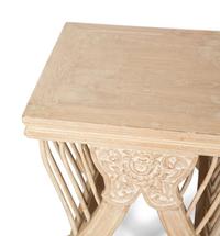 A Pair of Balinese Carved and Cerused Side Tables