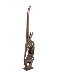African Bambara Style Carved Wooden Antelope