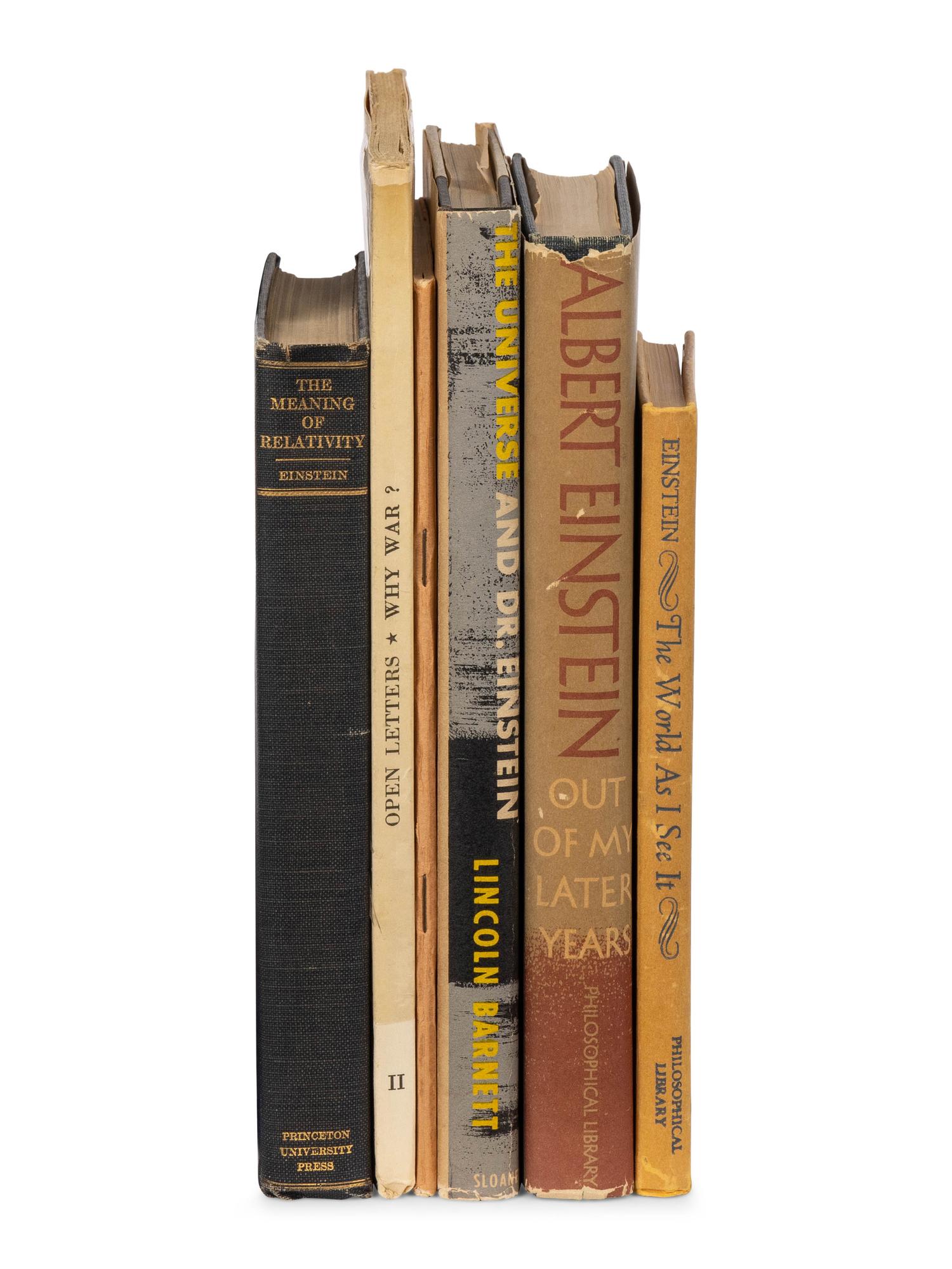EINSTEIN, Albert (1879-1955). A group of 6 works by or about Einstein, comprising: