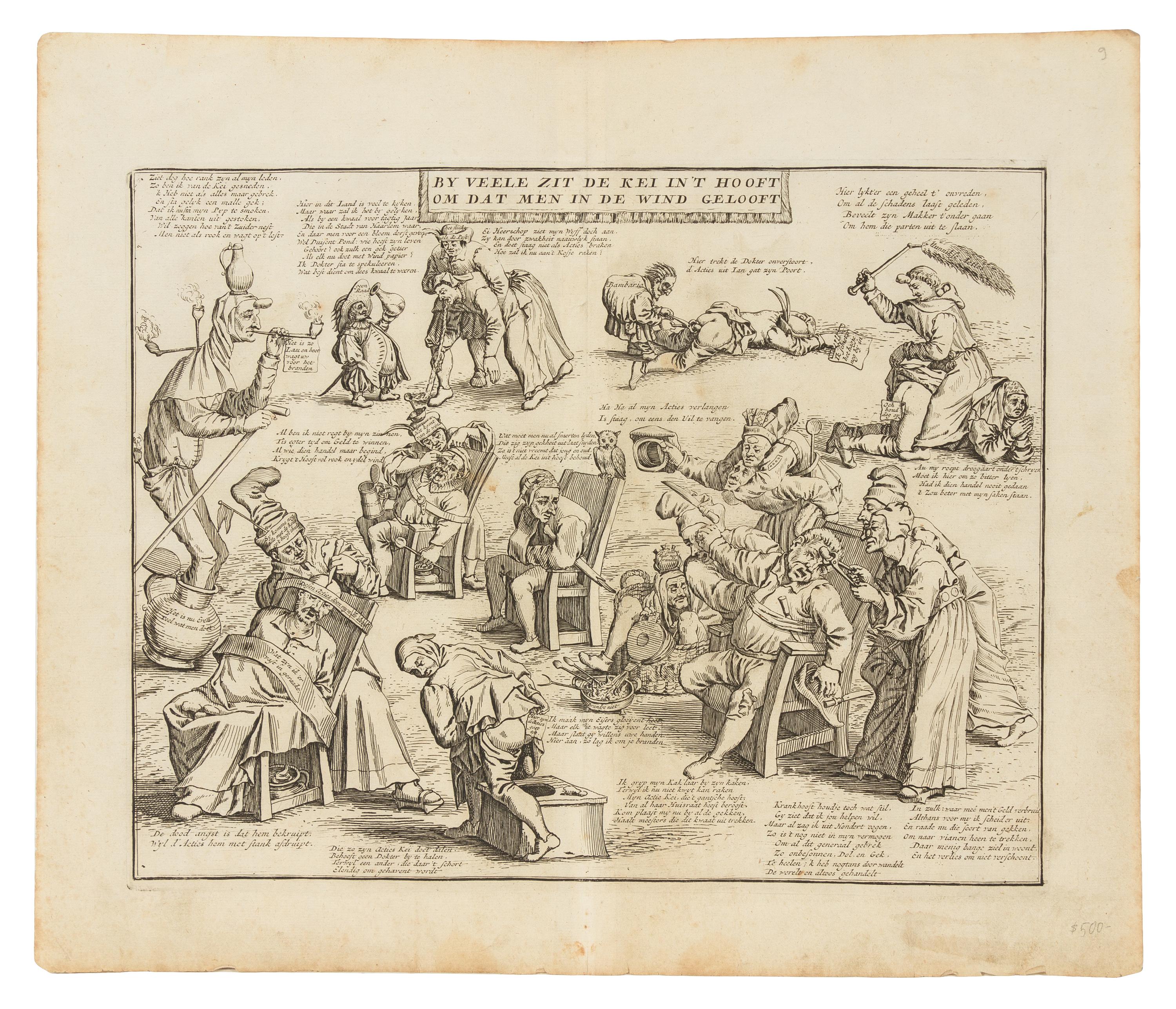 [MISSISSIPPI BUBBLE] [Het Groote Tafereel der Dwaasheid. Amsterdam: D. Onder de Linden, ca 1720.]