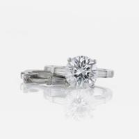 A Platinum and Diamond Ring 3.23 Carat Round Brilliant Diamond, GIA Certified