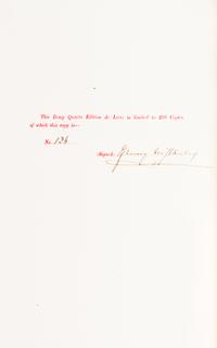 STANLEY, HENRY M. In Darkest Africa... London, 1890. 2 vols. Limited, signed by Stanley.