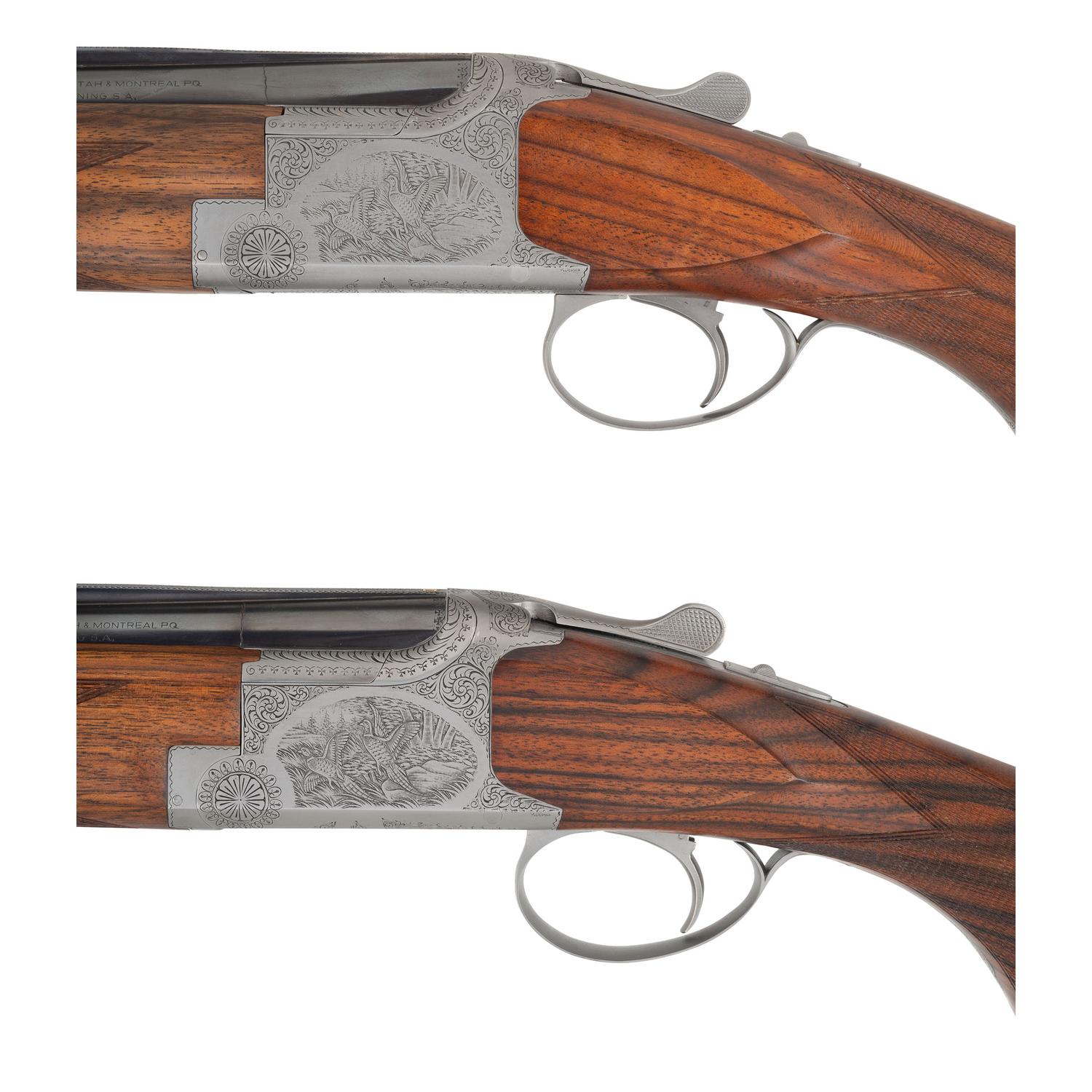 *Consecutively Numbered Pair of Browning Custom Shop B25 20 Gauge Shotguns in Travel Case