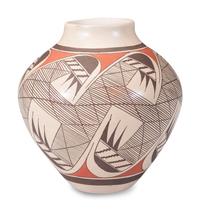 Polychrome Pottery Jar, with Migration Pattern