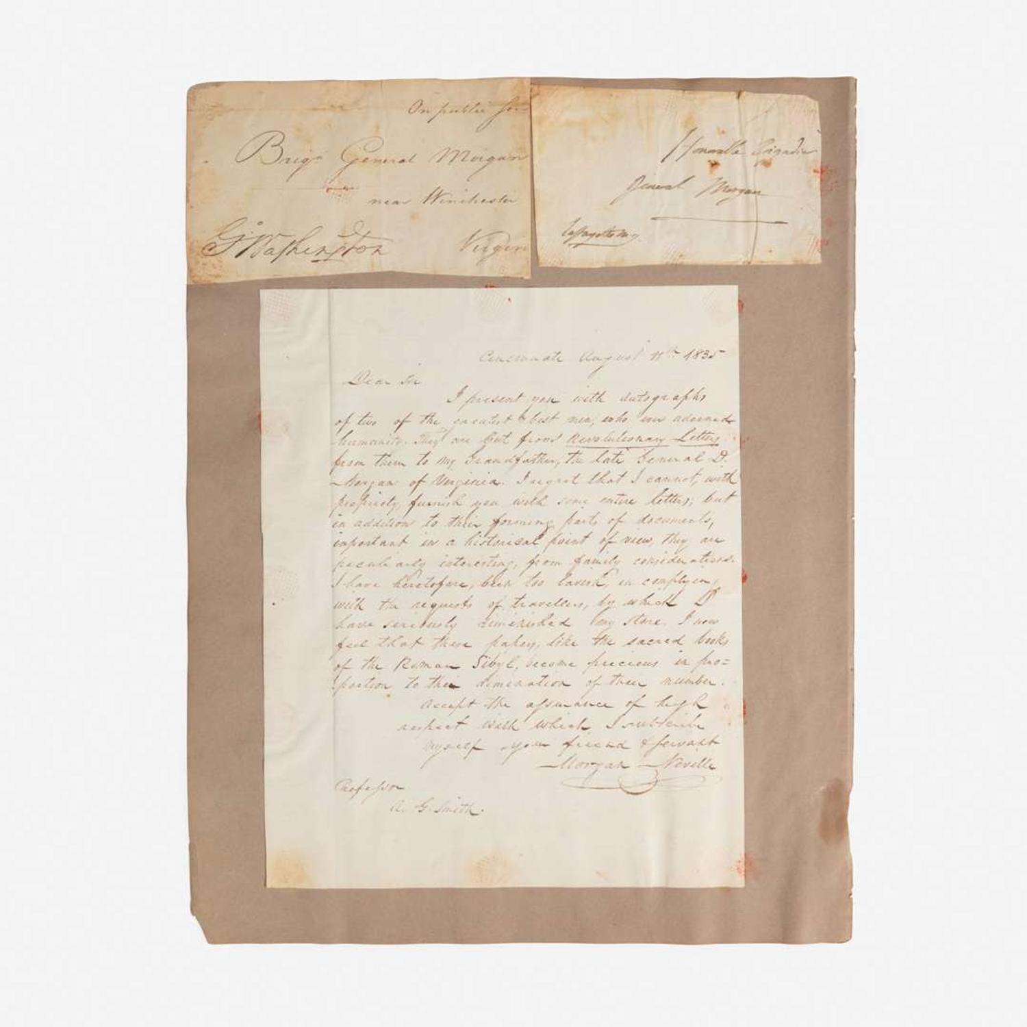[Presidential] Washington, George, and Marquis de Lafayette Group of 2 Cut Signatures