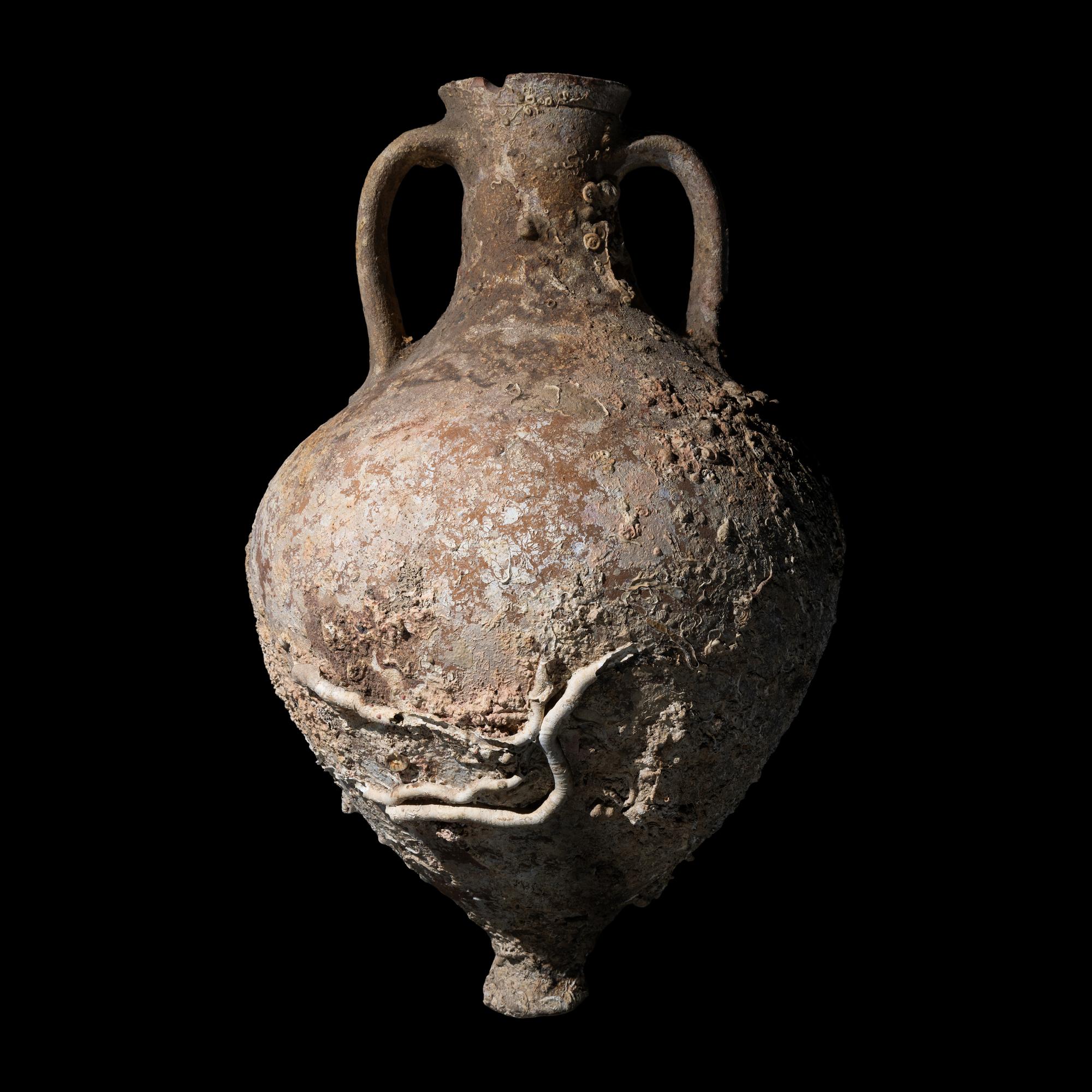 A Roman Terracotta Amphora with Marine Encrustation