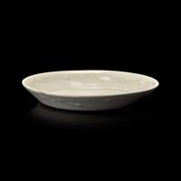 A Small Chinese Ding-Type Incised Dish, Possibly Song Dynasty 或為宋 定窯白釉劃花碟