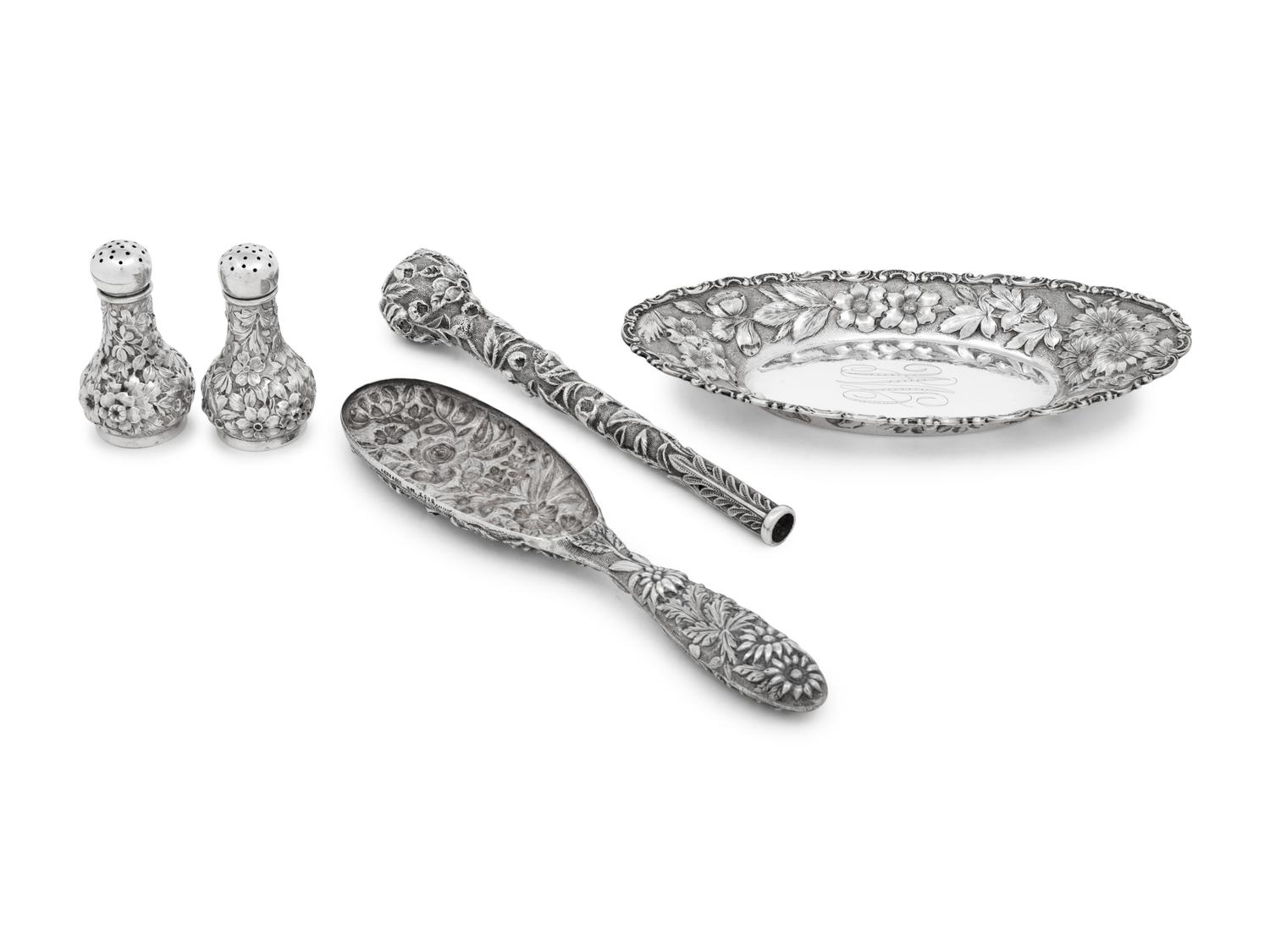 A Group of American Silver Repoussé Articles