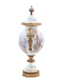 A Gilt Bronze Mounted Sèvres Style Porcelain Urn