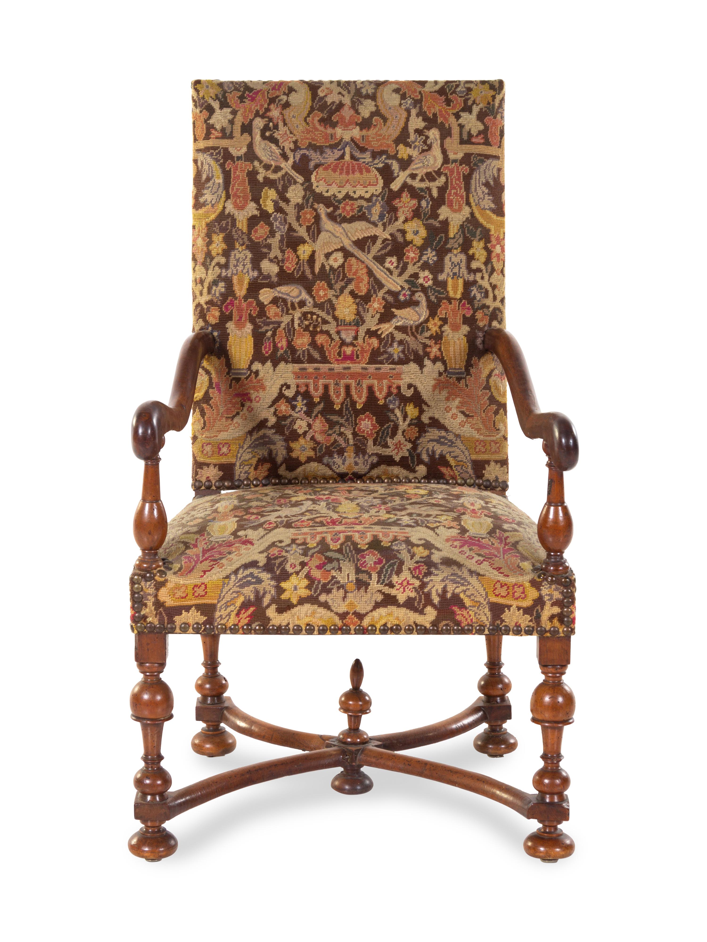 A Louis XIII Walnut Armchair