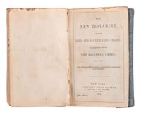 [CIVIL WAR]. 2 pocket New Testaments identified to Austin Walker, 77th Illinois Infantry, WIA.