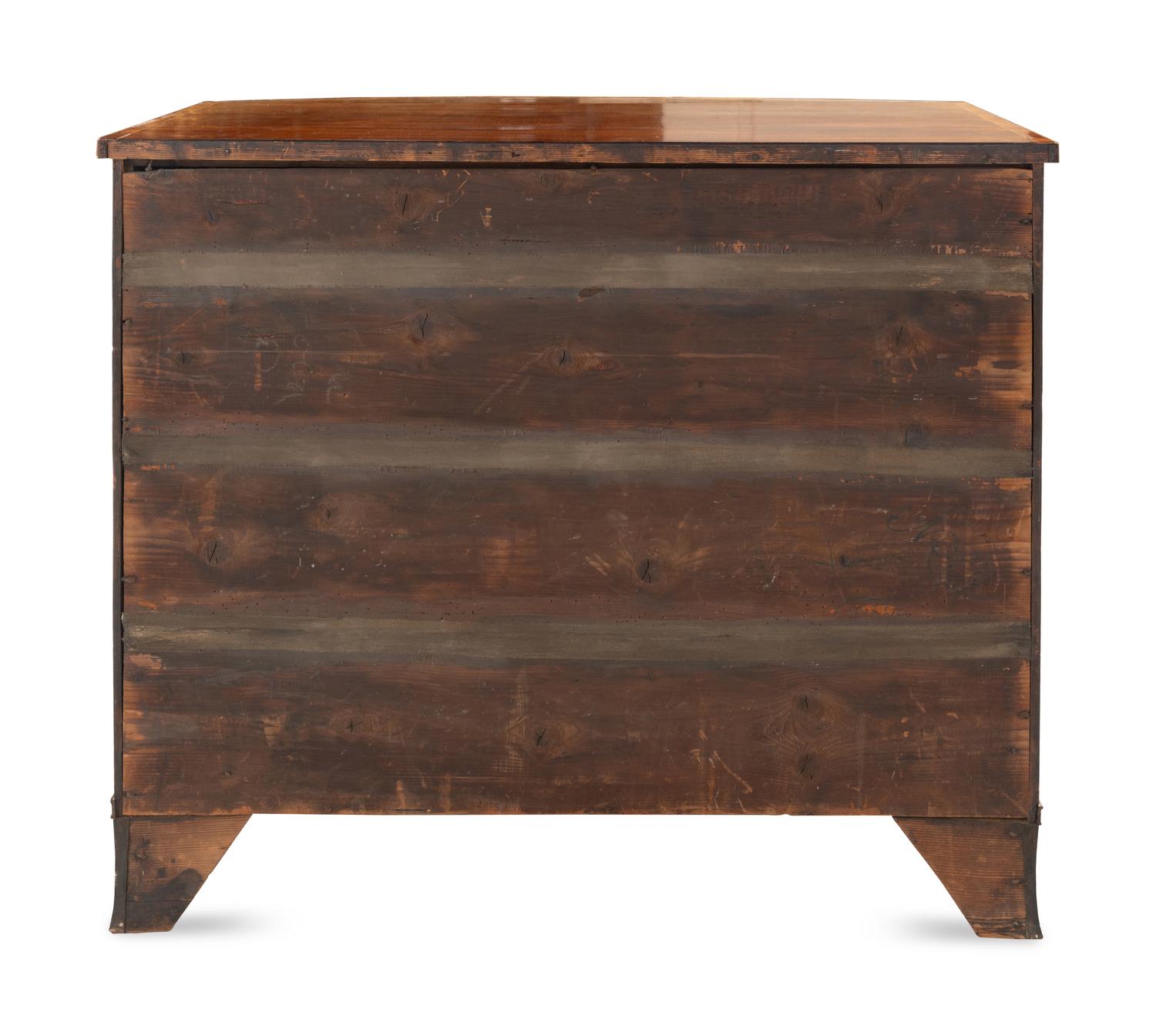 An Edwardian Satinwood-Banded Mahogany Chest of Drawers