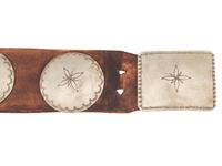 Southern Plains German Silver Concha Belt, with Rocker Engraved Decorations