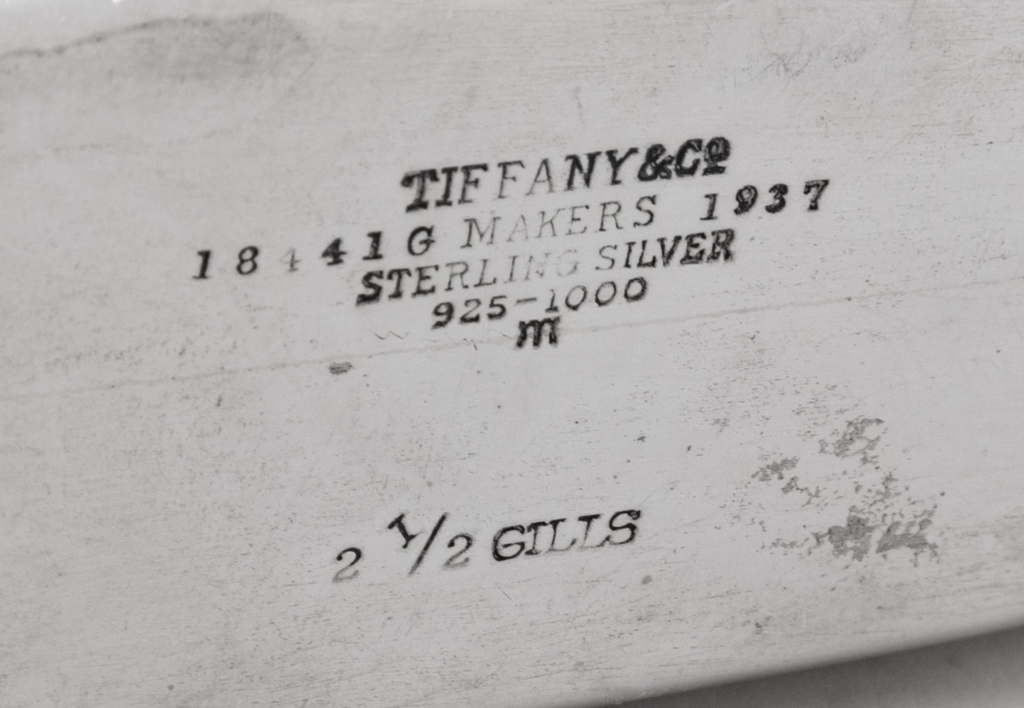 A Tiffany and Co. Silver Flask