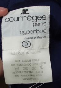 A Group of Three Courreges Skirts, Mint and navy, Size A, blue Size B.
