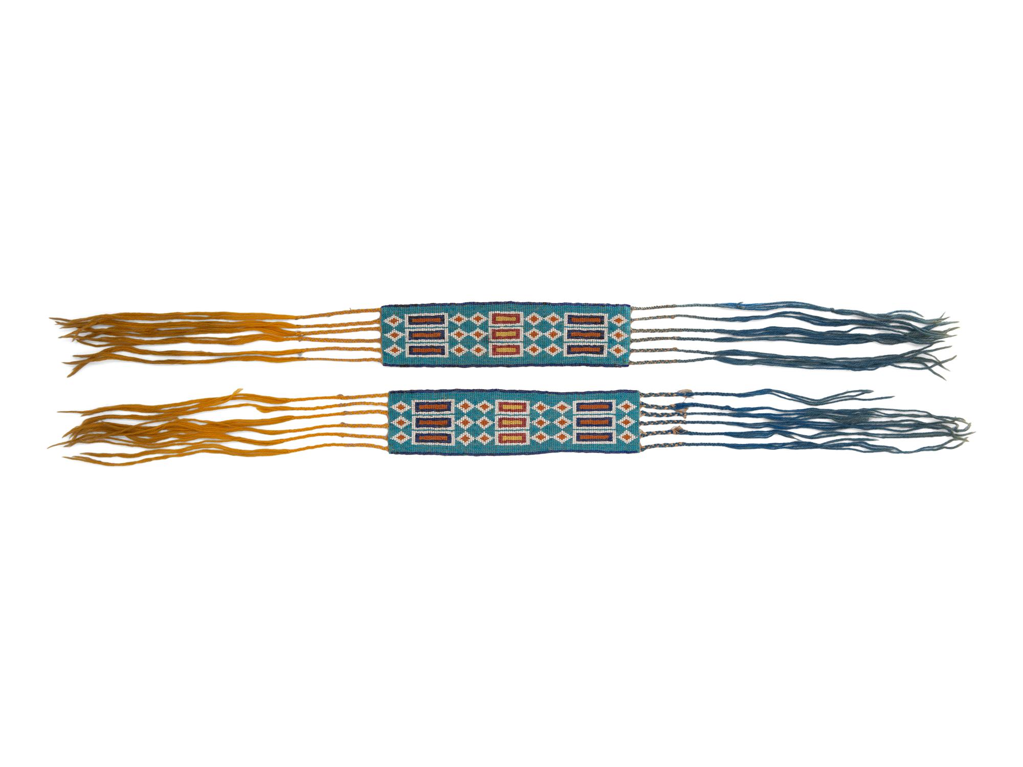 Pair of Potawatomi Loom Beaded Garters