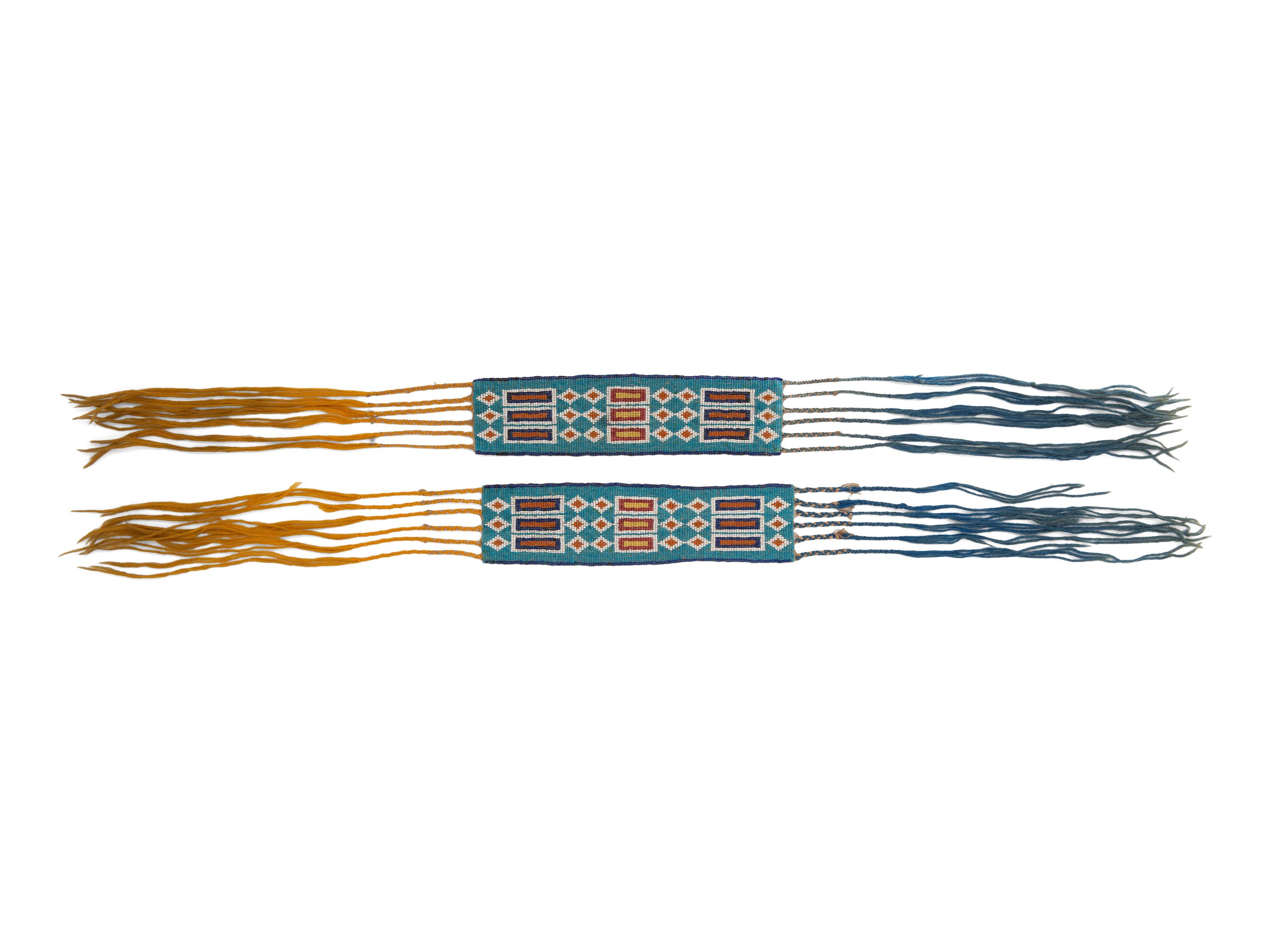 Pair of Potawatomi Loom Beaded Garters