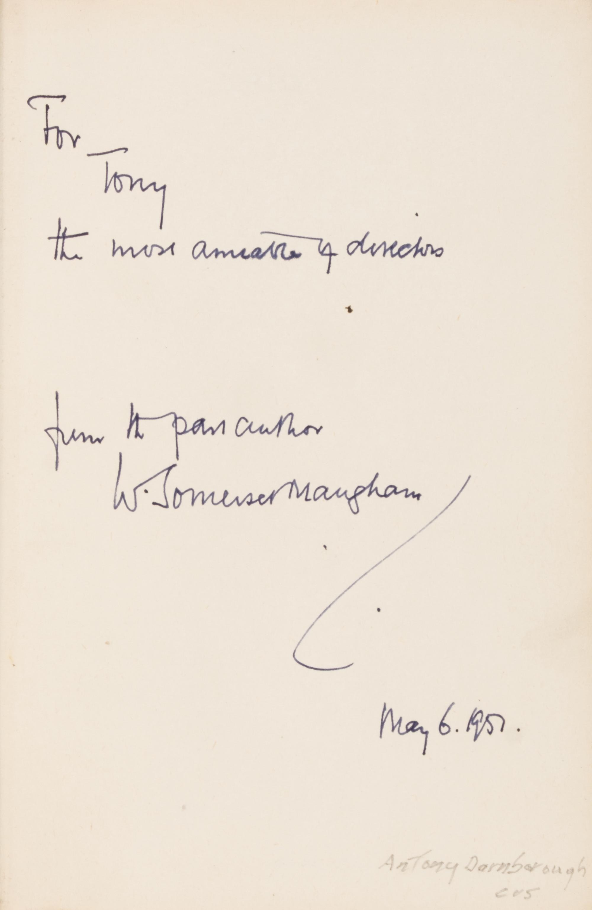 [Literature] Maugham, W. Somerset. Pair of Inscribed Titles