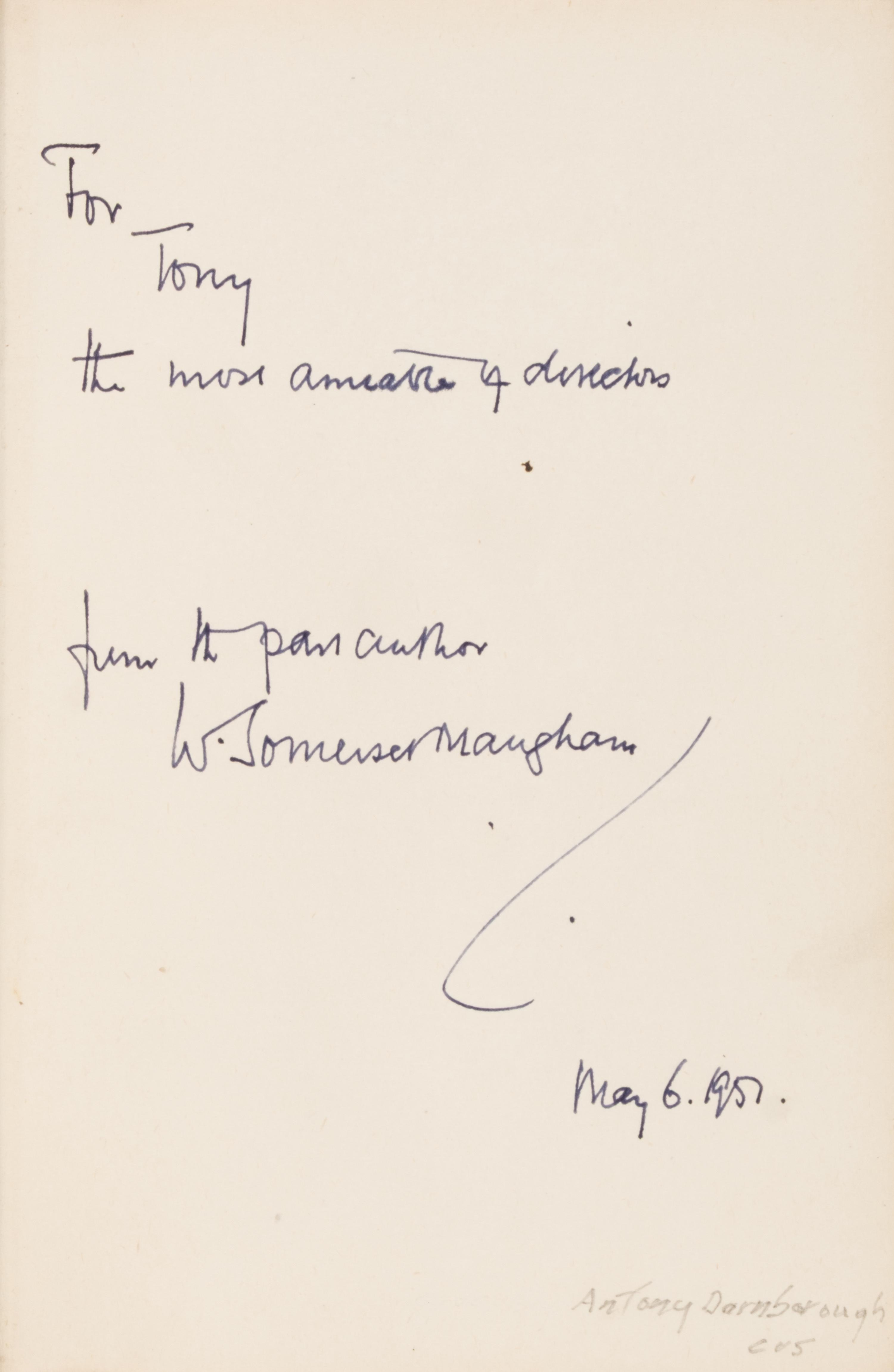 [Literature] Maugham, W. Somerset. Pair of Inscribed Titles