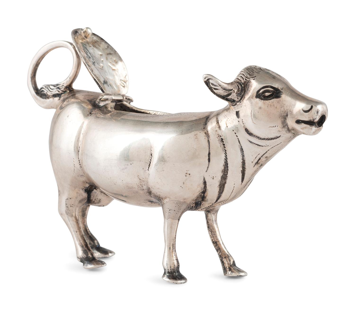 A German Silver Cow Creamer