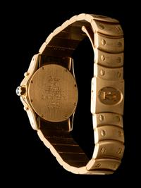 CARTIER, 18K YELLOW GOLD 'SANTOS RONDE' CHRONOFLEX CHRONOGRAPH WATCH