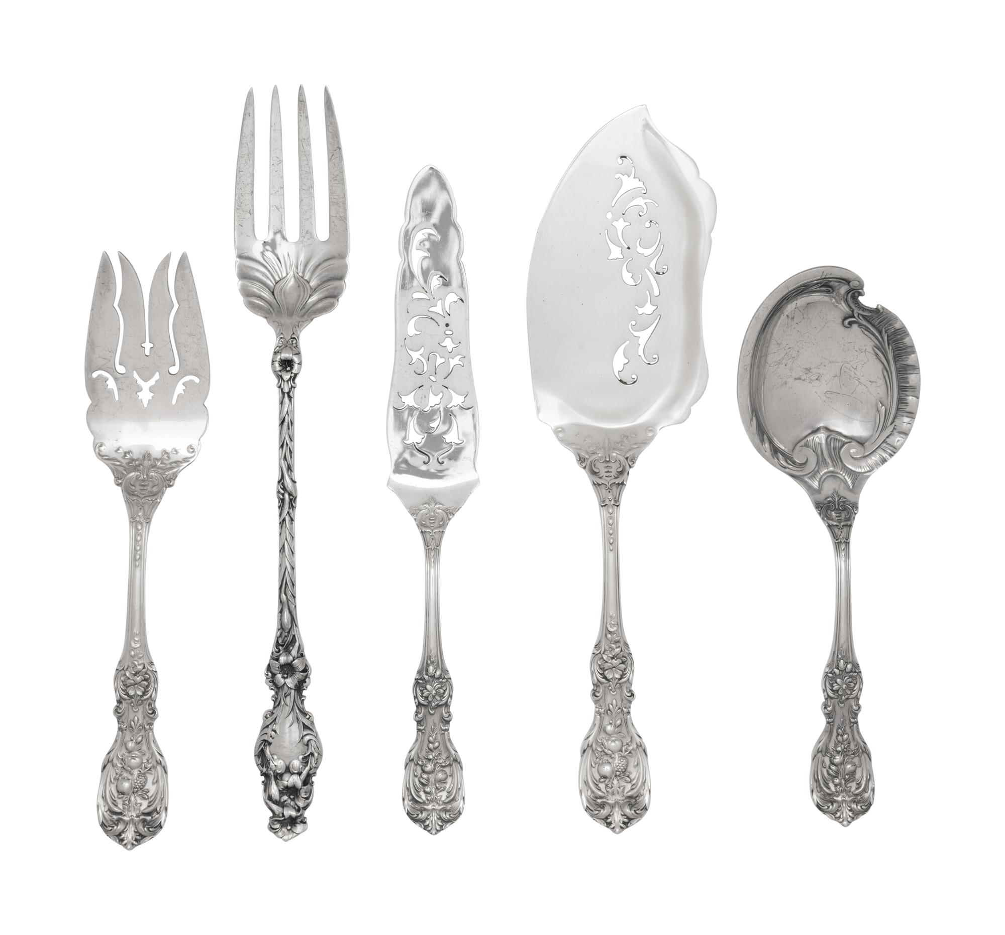 An American Silver Flatware Service