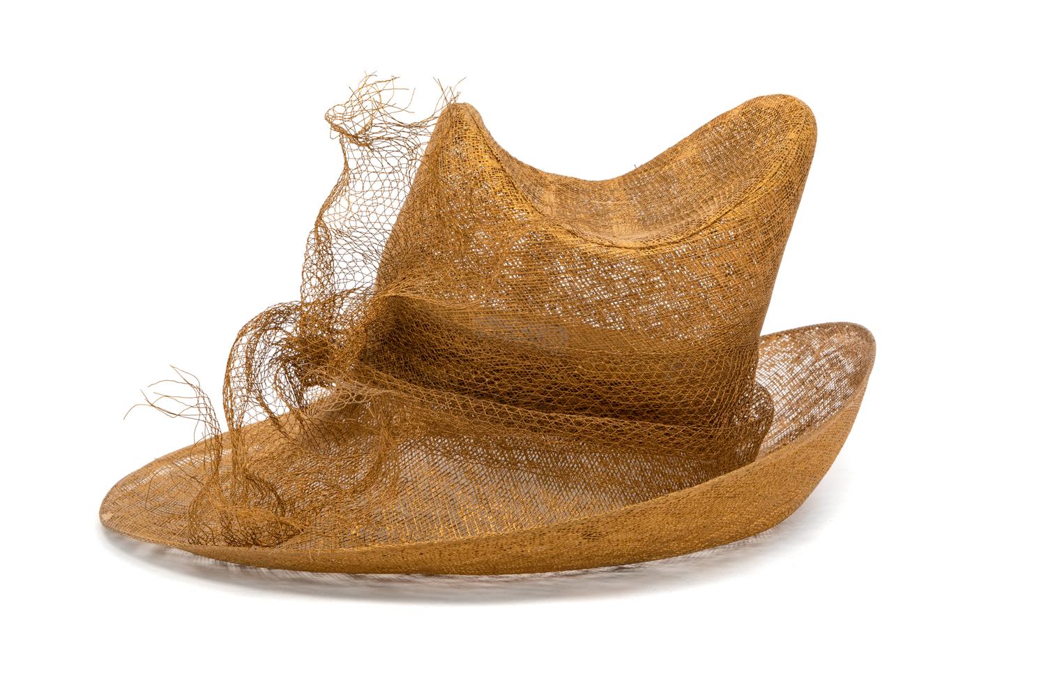 Philip Treacy Gold Weave Hat, 1990-2000s