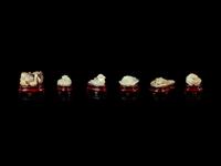 Six Chinese Jade Carvings of Animals