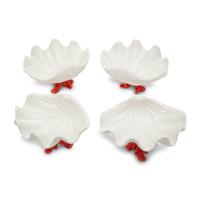 A Group of Nine Red Coral-Form Decorative Objects