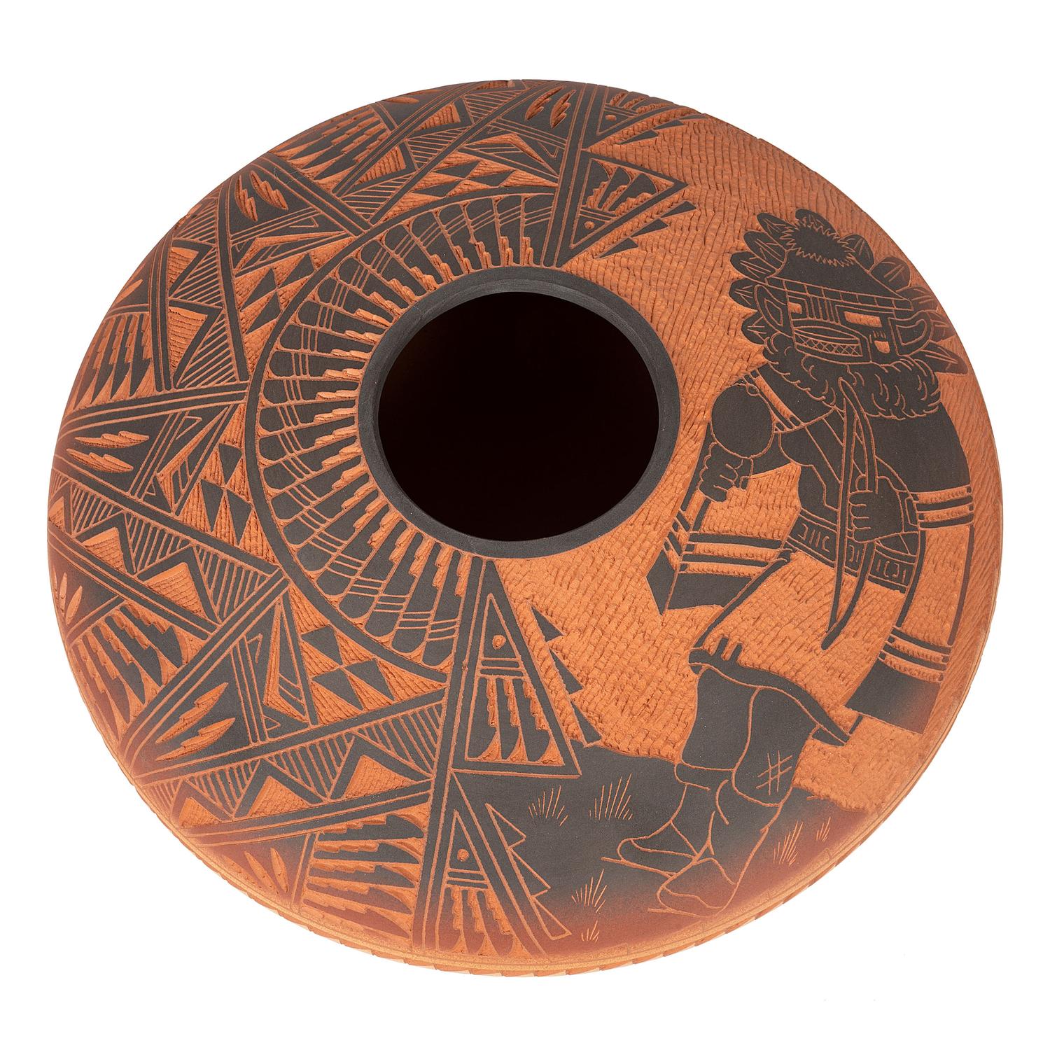 Sgraffito Redware Jar