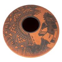 Sgraffito Redware Jar