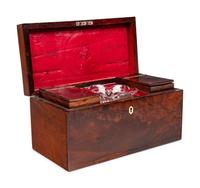 A George III Mahogany Tea Caddy