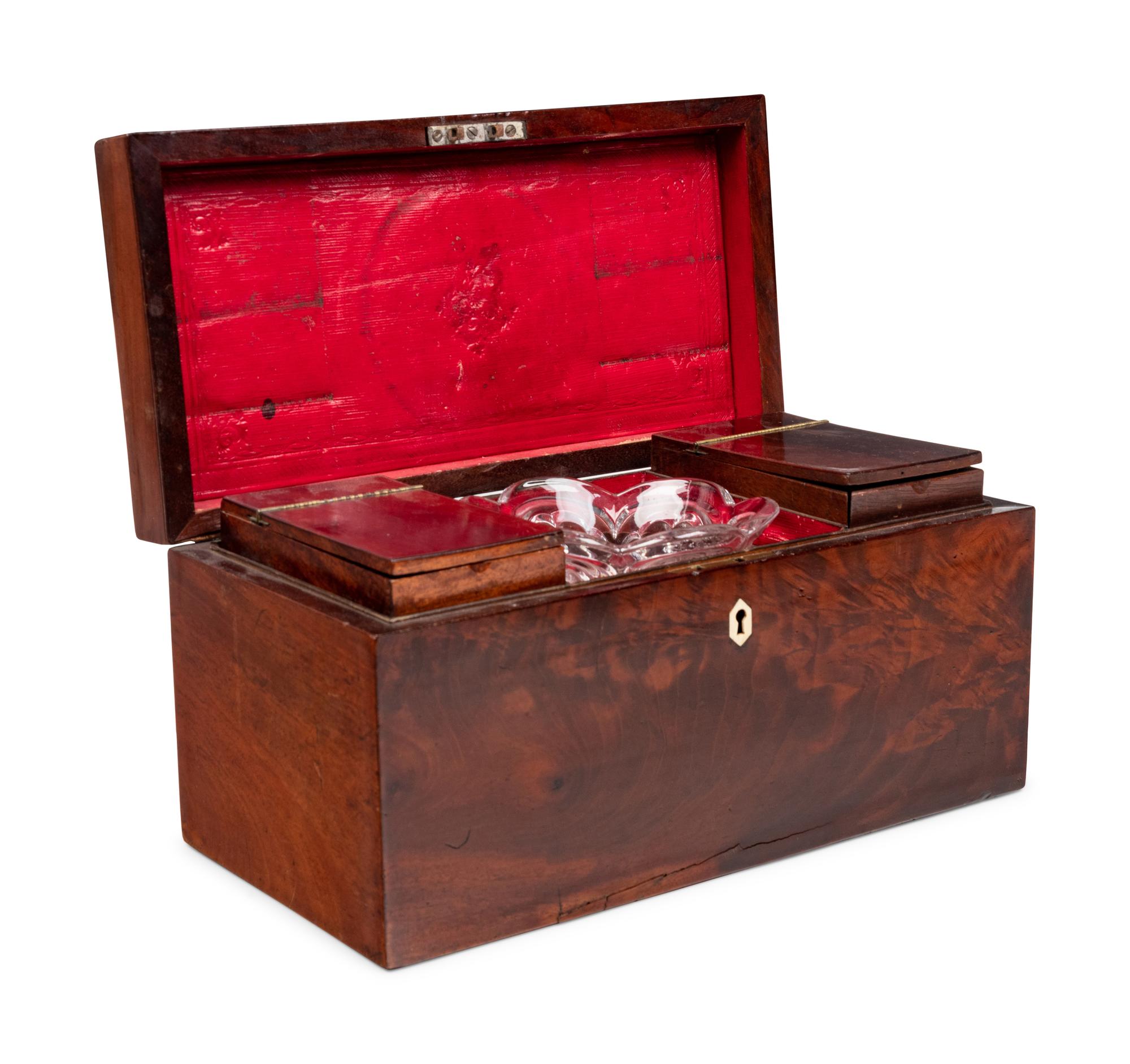 A George III Mahogany Tea Caddy