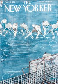 THE NEW YORKER. Five hockey-themed covers of The New Yorker, 1927-2003. Framed.