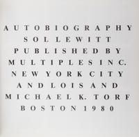 LEWITT, SOL. Autobiography. New York, 1980.
