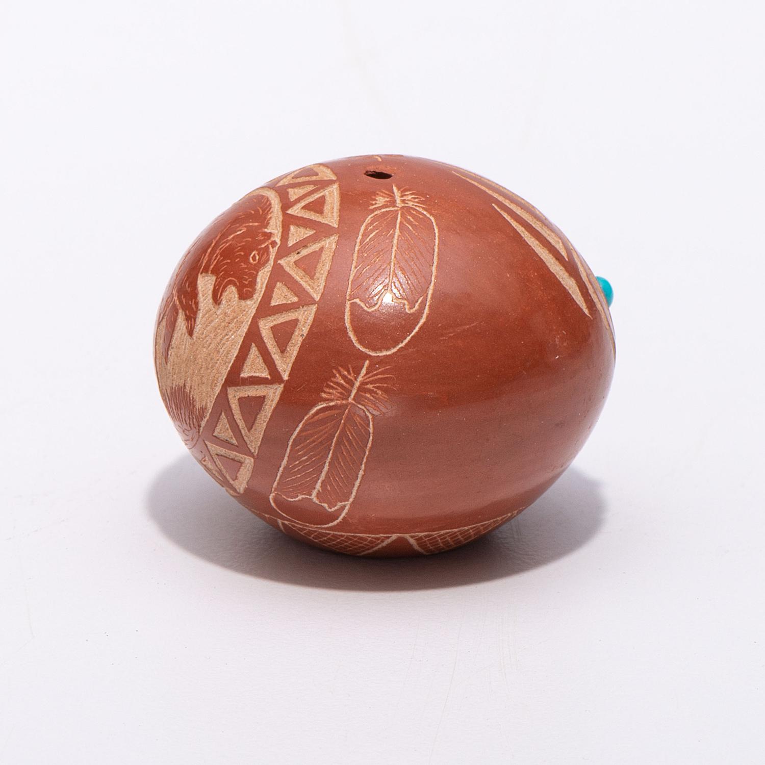 Sgraffito Seed Jar