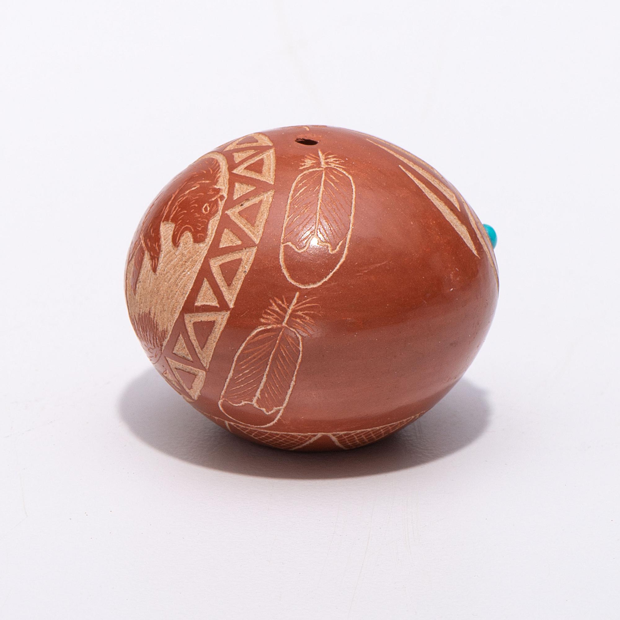 Sgraffito Seed Jar