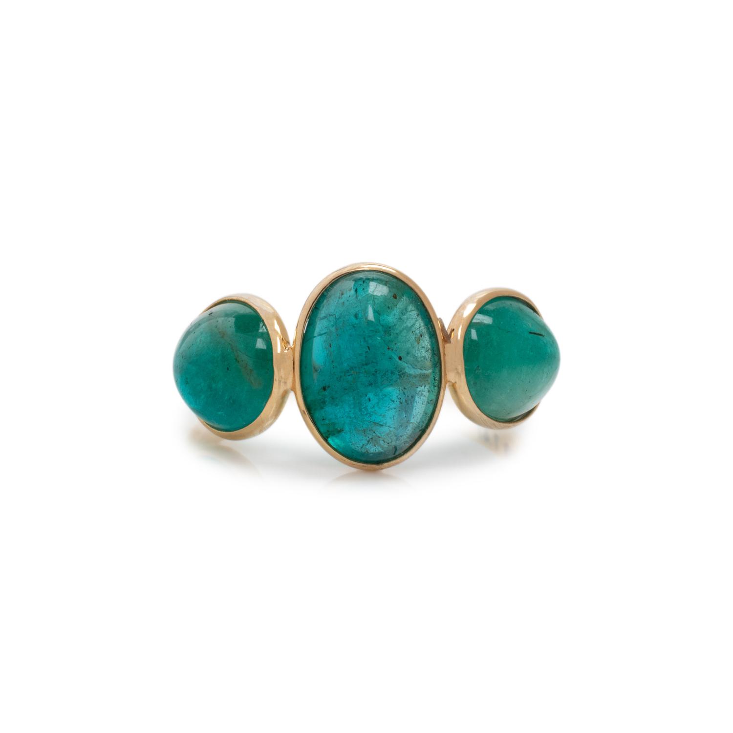 YELLOW GOLD AND EMERALD RING