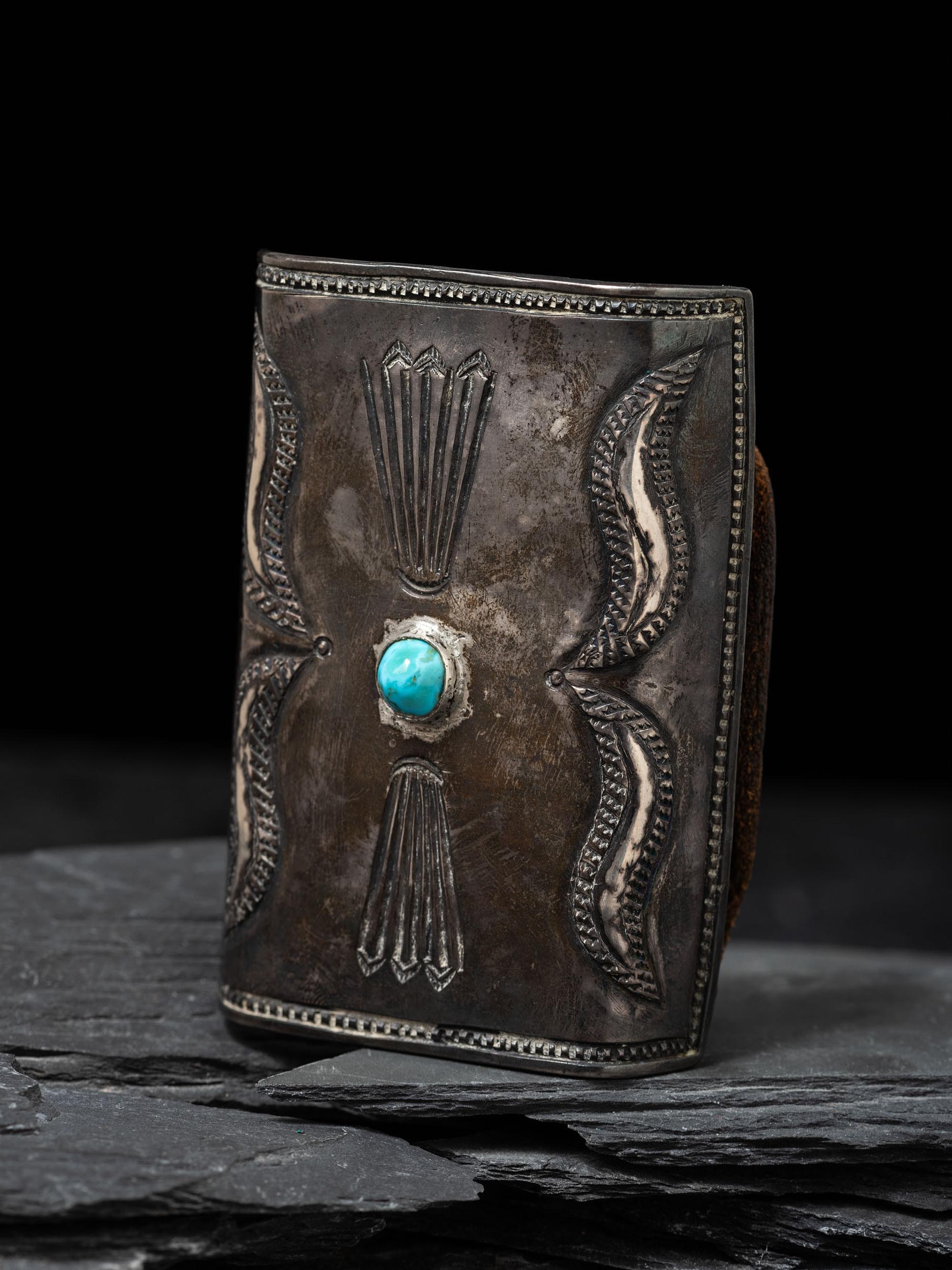 Navajo Ketoh, with Single Turquoise Cabochon, Collected by Hoffman Birney (1891-1958)