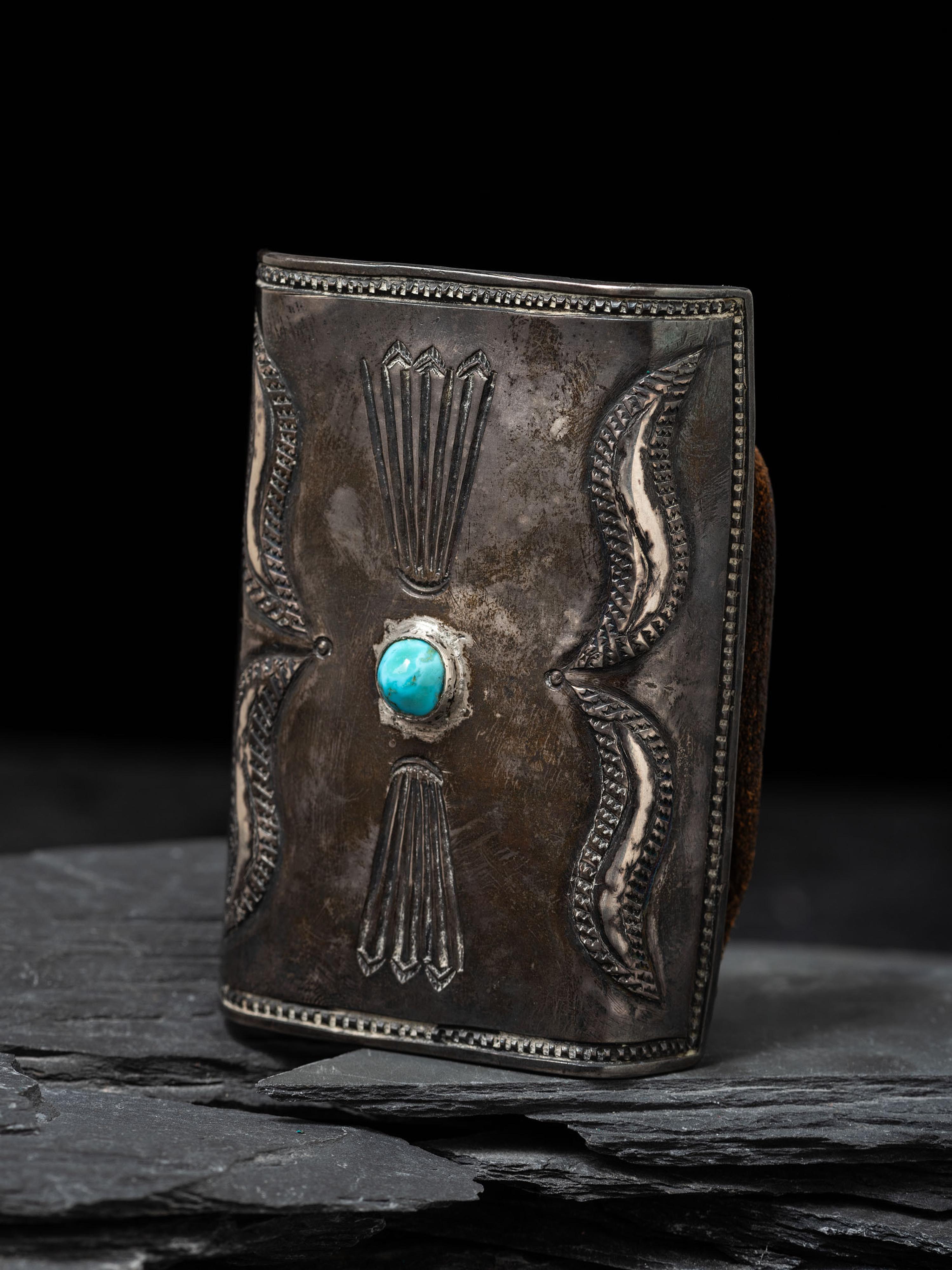 Navajo Ketoh, with Single Turquoise Cabochon, Collected by Hoffman Birney (1891-1958)
