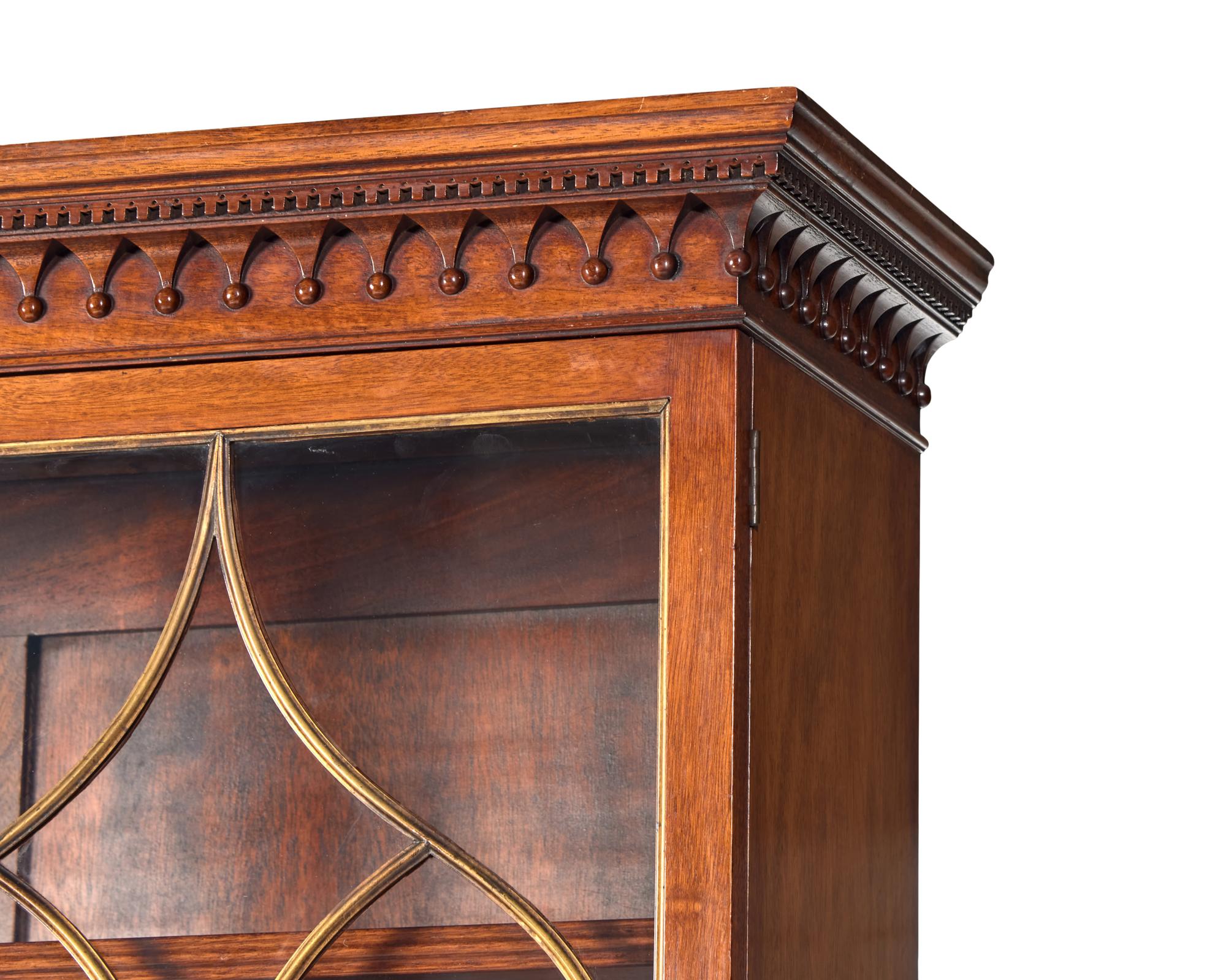 A George III Style Mahogany Secretary Bookcase