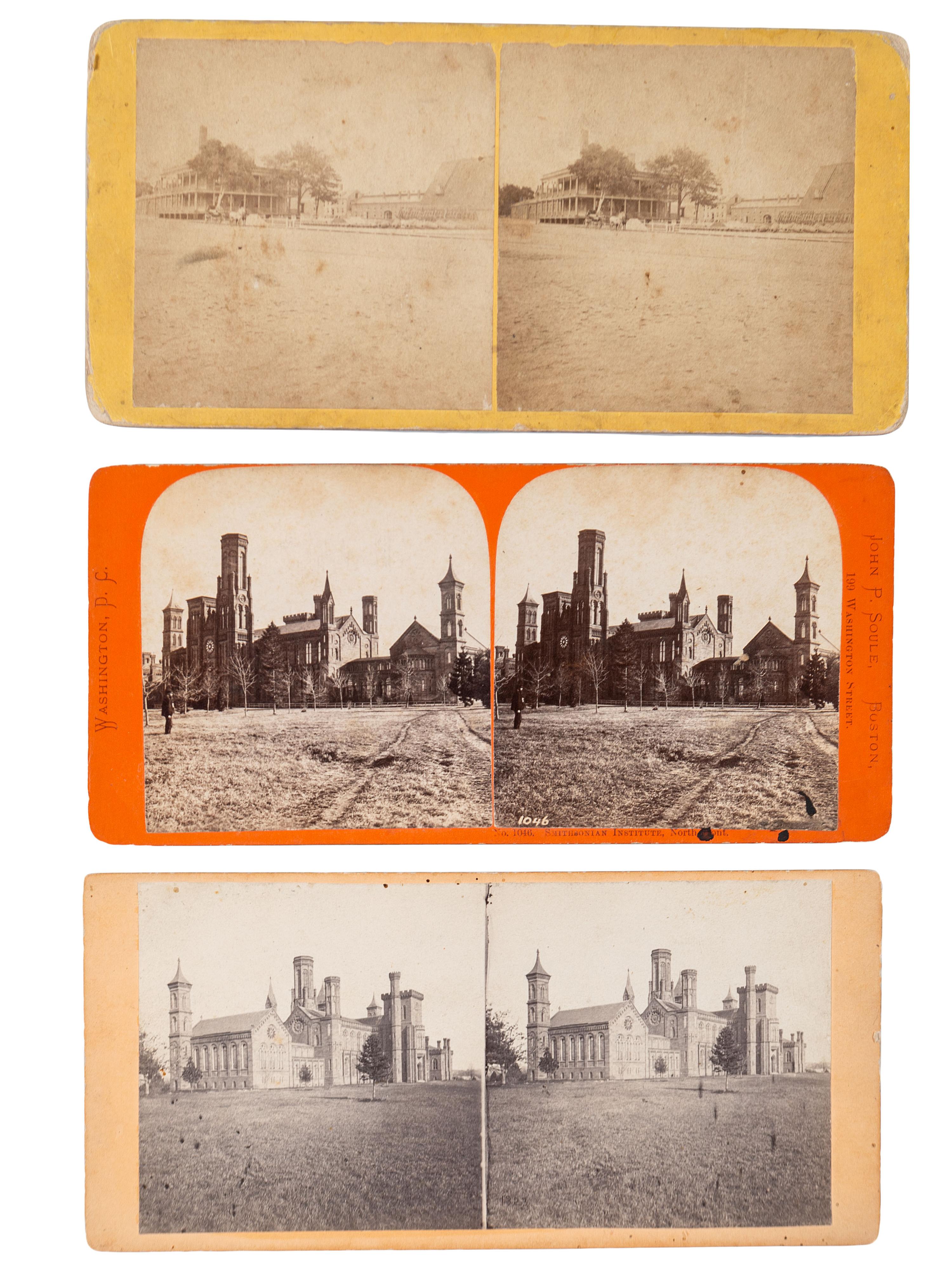 [EARLY PHOTOGRAPHY]. A group of approx. 95 stereoviews highlighted by images of US presidents, views in and around Washington, DC and Mount Vernon, and African American and female subjects.